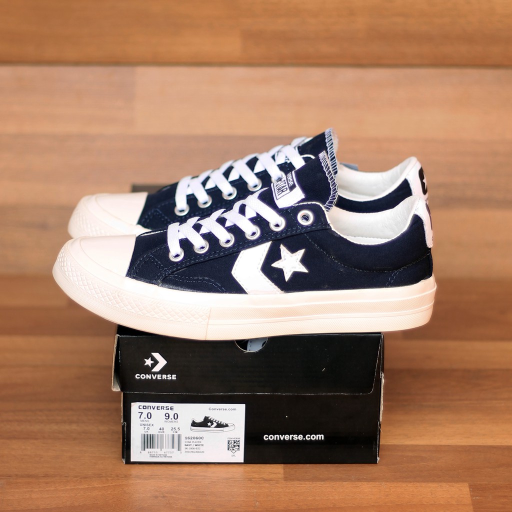 Sepatu Pria Sneakers Converse Cons One Star Player Black White Import  Premium