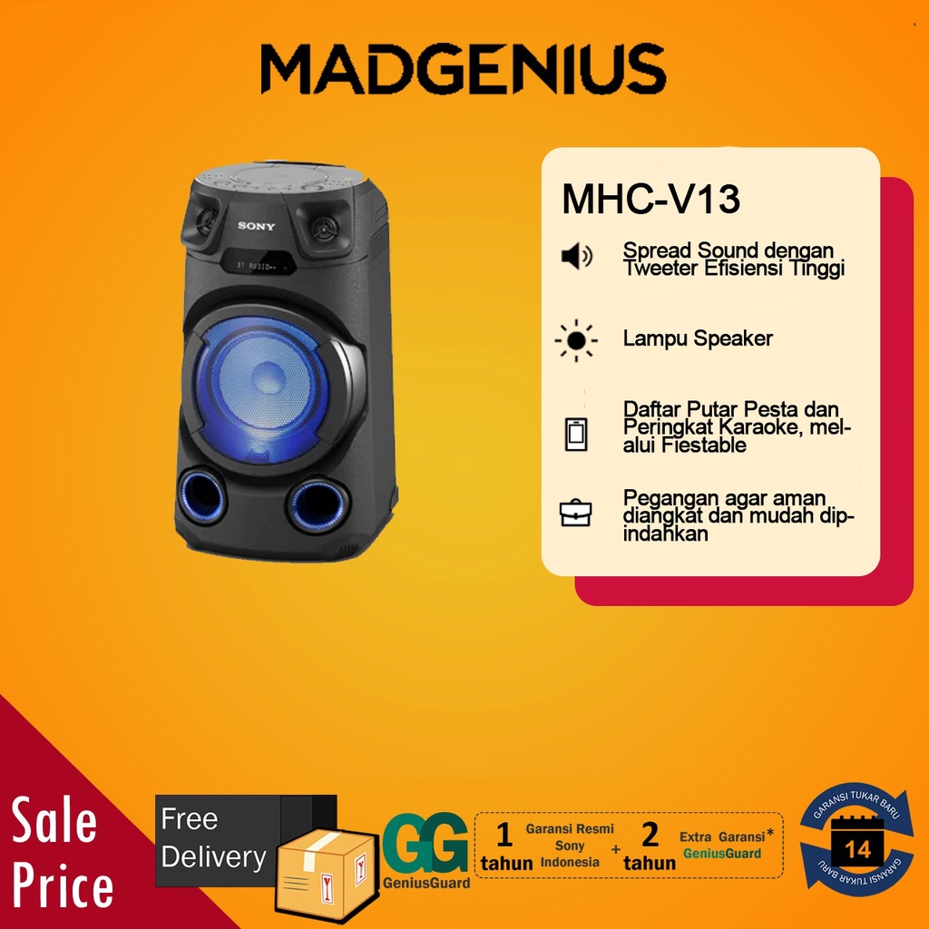 Mhc V13 Sony Sound System Bluetooth Jual SONY Original MHC-V13