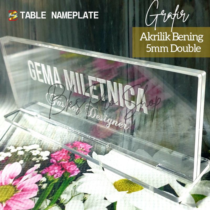 Jual Table Name Plate Papan Nama Meja Sign Akrilik Custom Versikamu