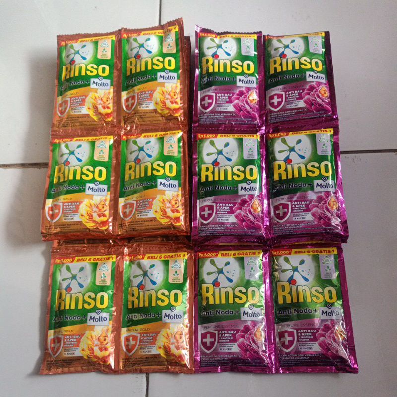 Jual Rinso cair 1000an 2 variant 38mli (14 sachet) | Shopee Indonesia