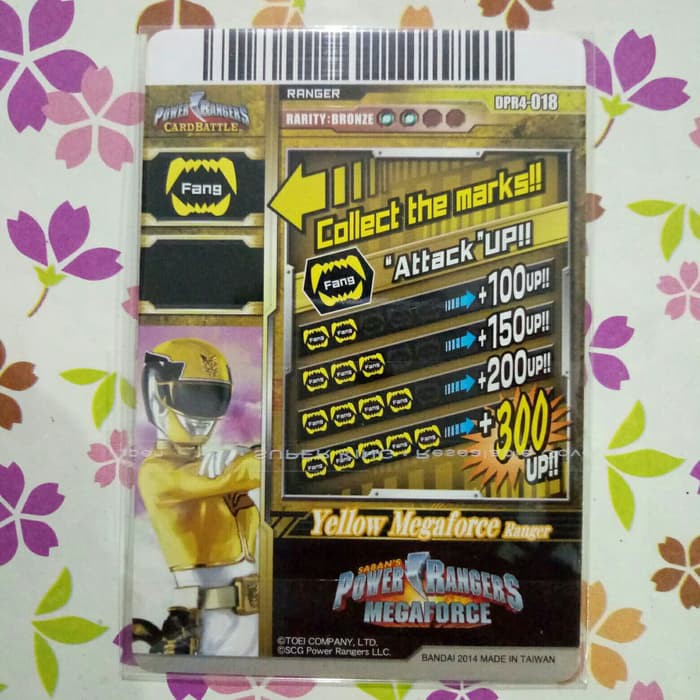 Jual power ranger card battle bronze ranger yellow megaforce v4 ...