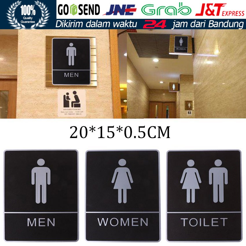 Jual Toilet Sign Tanda Toilet Bahan Abs Sign Label Board Papan Nama Untuk Priawanita Logo Pintu 6788