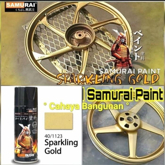 Jual Spray Pilox Samurai Paint 1123 Sparkling Gold Pylox Cat Semprot Emas Metalic Shopee