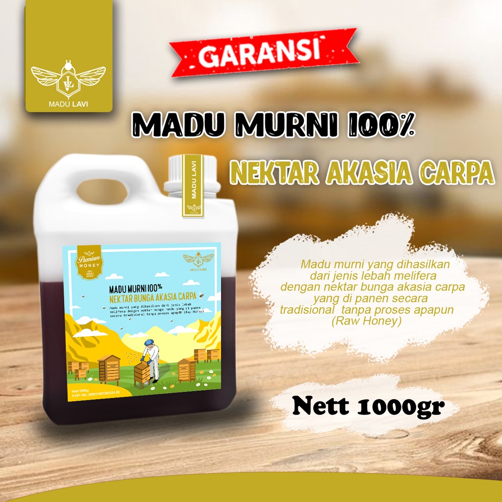 Jual Madu Lavi Murni Asli Nektar Akasia Grade A 100 Alami Pure Raw Honey Shopee Indonesia