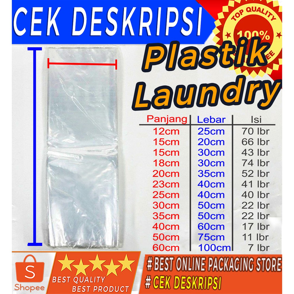 Jual Plastik Bening Plastik Laundry Plastik Pp Termurah Shopee Indonesia 4825
