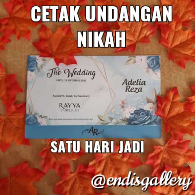 Jual undangan nikah kilat 1 hari jadi rustic kode rayya 353 | Shopee ...