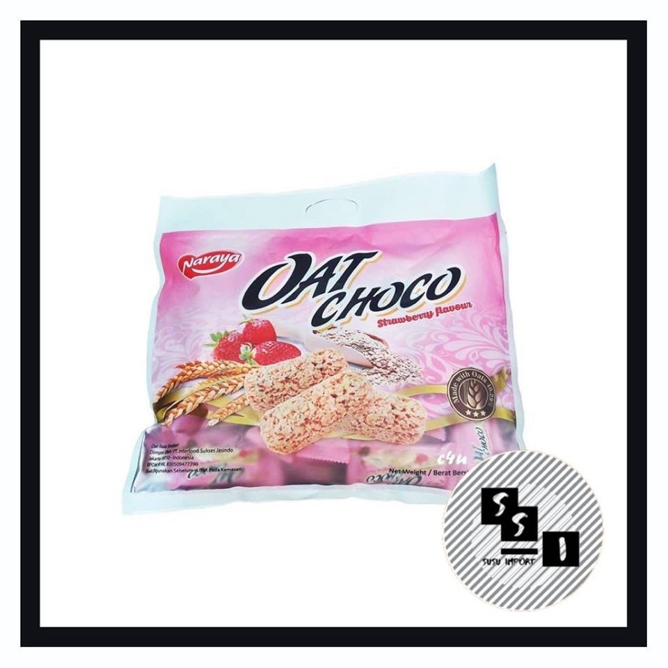 Jual naraya oat choco strawberry / oat rasa strawberry / snack oat ...