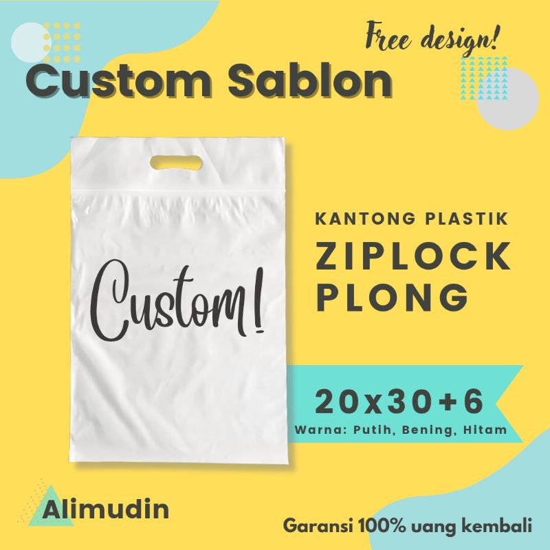Jual Plastik Pe Ziplock Plong 20 X 306 Custom Sablon Klip Pond Shopee Indonesia 4599