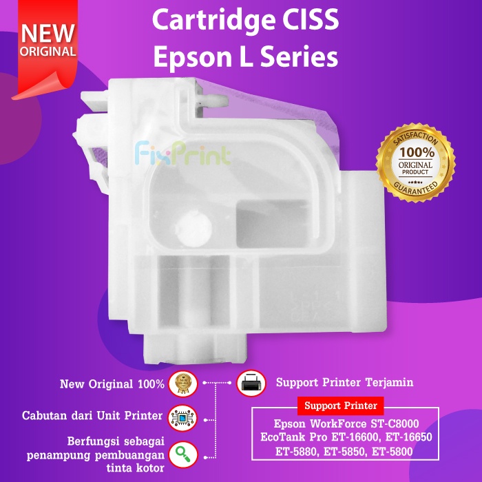 Jual Cartridge CISS Epson L310 L360 L220 L565 L120 New Original Damper