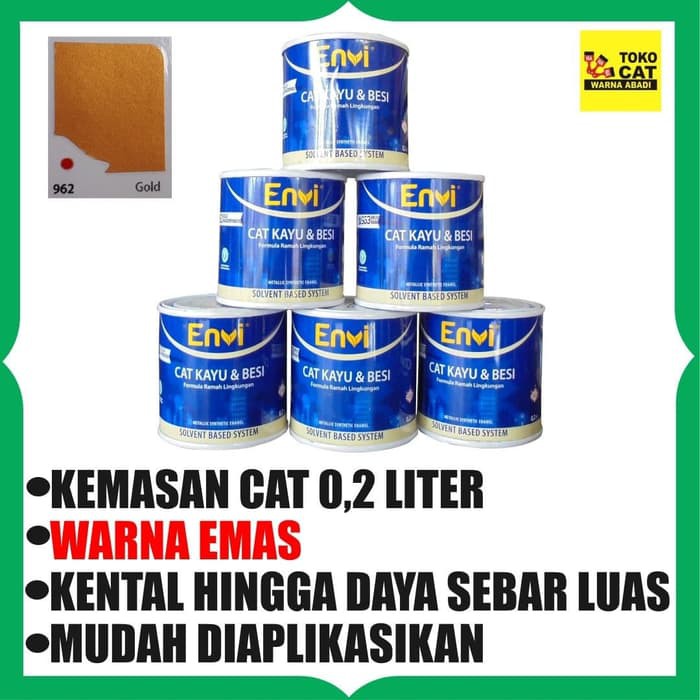 Jual Cat Minyak Kayu Besi Envi Liter Warna Emas Shopee Indonesia