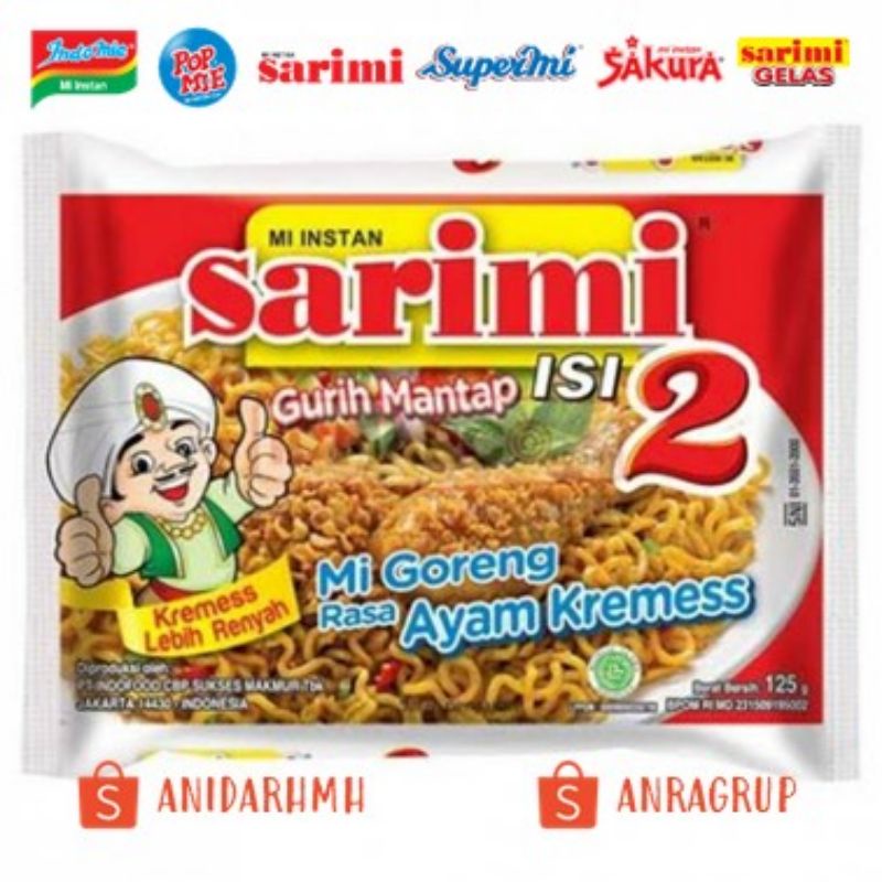 Jual Sarimi Goreng Isi 2 Rasa Ayam Kremess | Shopee Indonesia