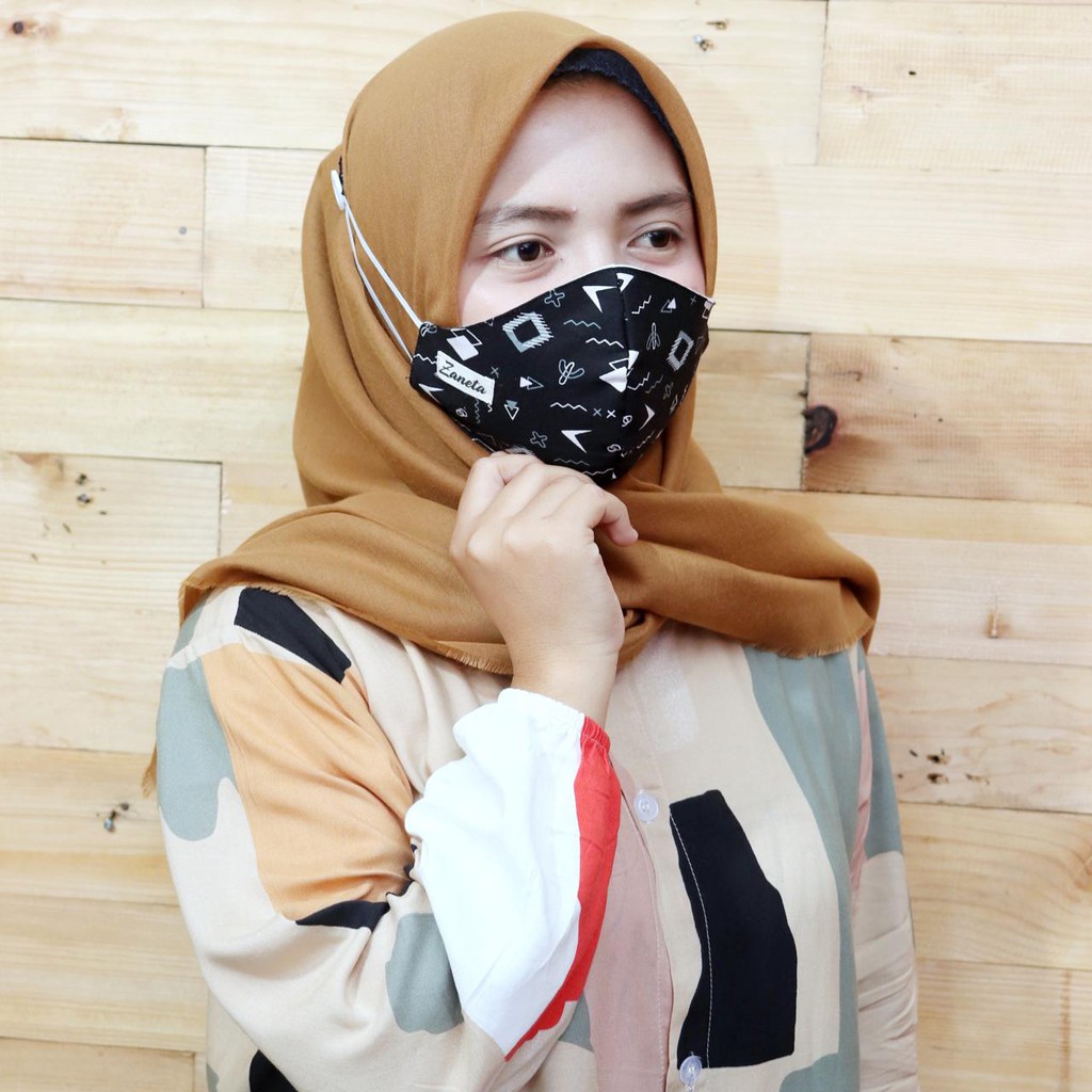 Jual Masker kain katun 3 ply | Shopee Indonesia