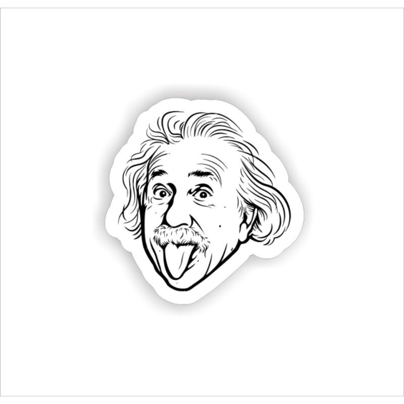 Jual Stiker Brand Distro Sticker Clothing Hype Albert Einstein ...