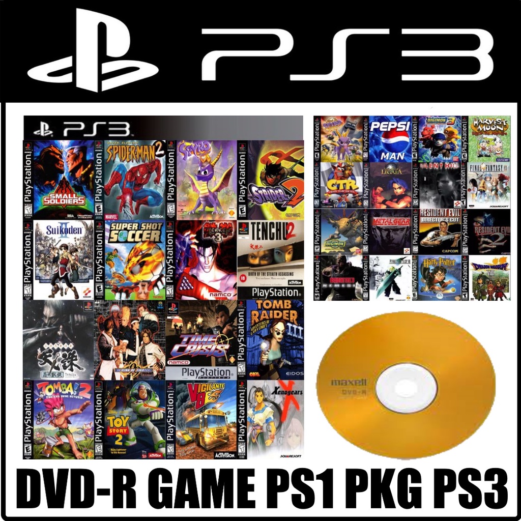 Jual Game ps1 to ps3 pkg via dvd | Shopee Indonesia