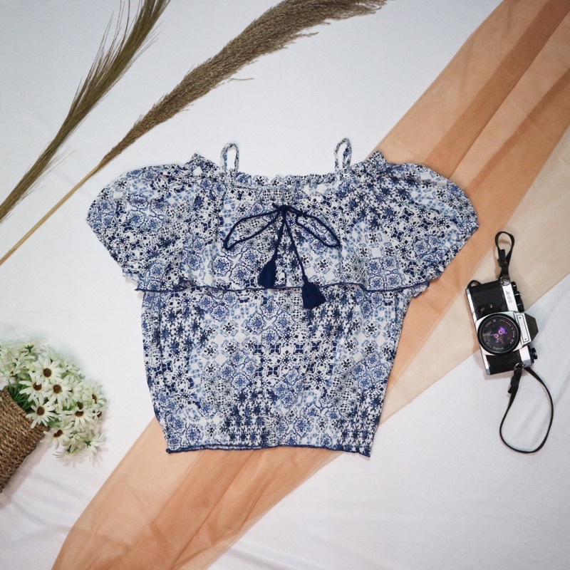 Bohemian Bloom Tassel Crop Top main image 1
