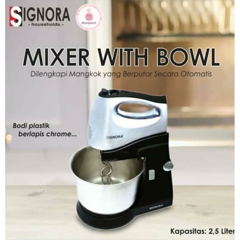 Jual Signora Standing Mixer With Bowl 2,5 liter | Shopee Indonesia