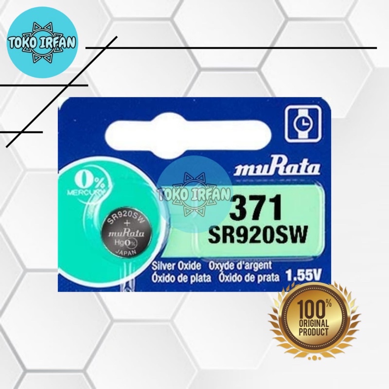 4 Batterie A Bottone Murata 371 – 1,55V SR920SW SR69 AG6 LR921 – Ossido D'argento