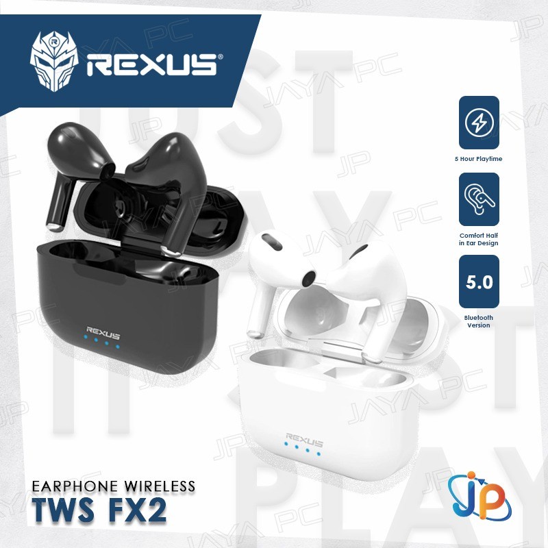 Jual Headset Rexus TWS FX2 Earphone Wireless Bluetooth Shopee