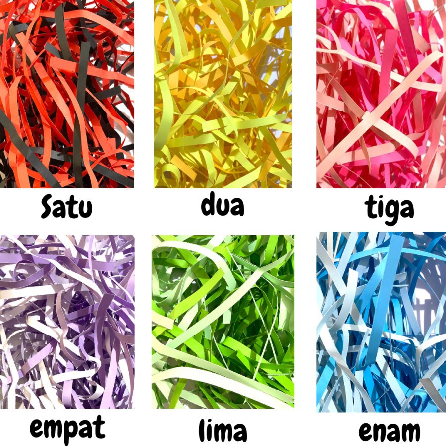 Jual Shredded paper kertas potong kertas cacah kertas serut bungkus ...