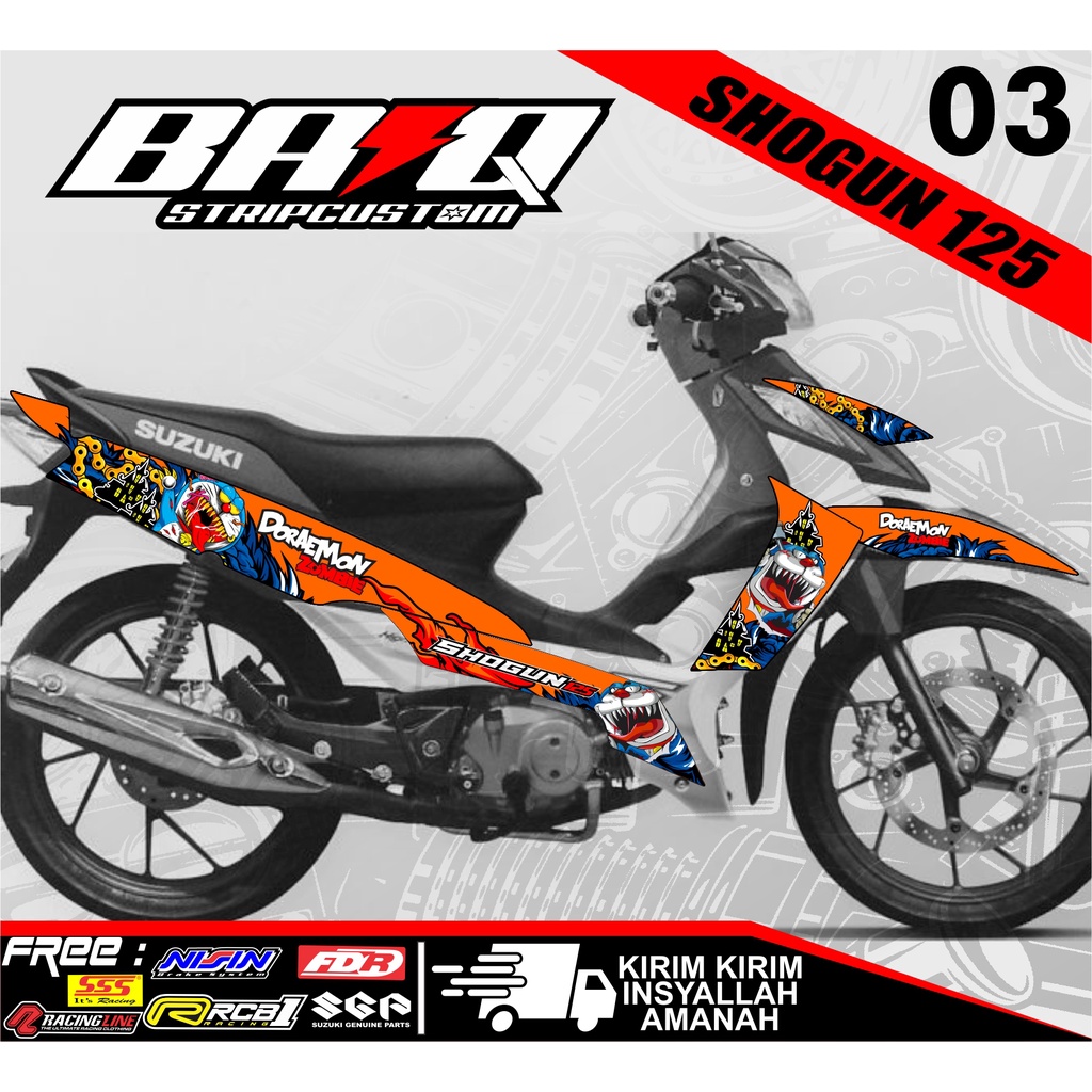 Jual Sticker Striping Suzuki Shogun 125 R - Stiker Variasi DORAEMON ...