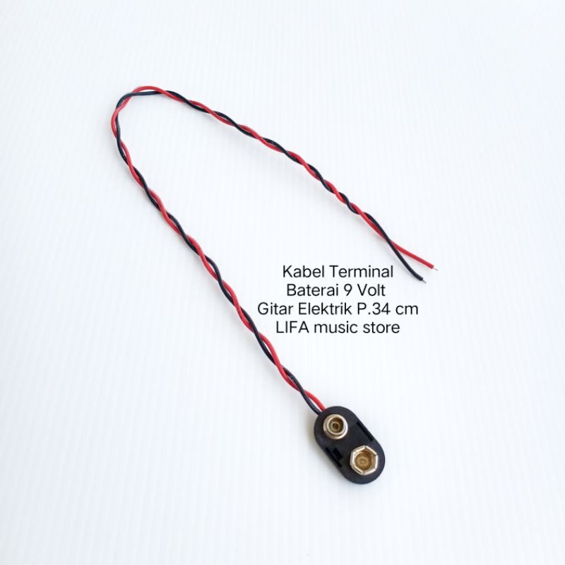 Jual Kabel Terminal Baterai 9 Volt Gitar Elektrik P.34 cm | Shopee ...