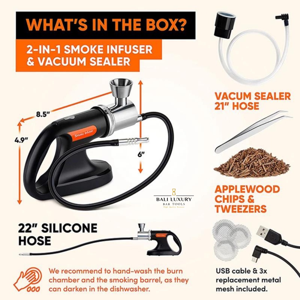 Jual Smoking Gun 2 in 1 Smoke Infuser and Vacuum Sealer | Shopee Indonesia