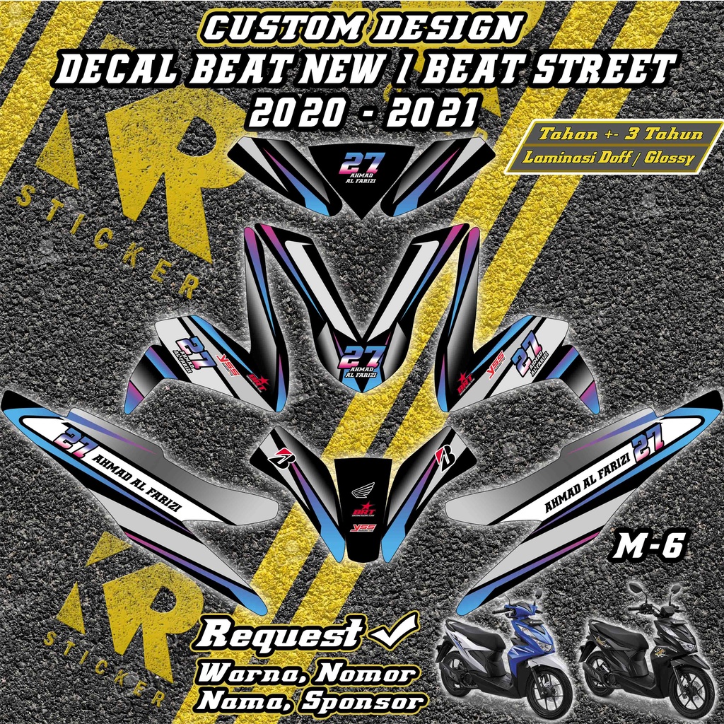 Jual Stiker Decal fullbody Beat New / Beat Street New custom desain ...