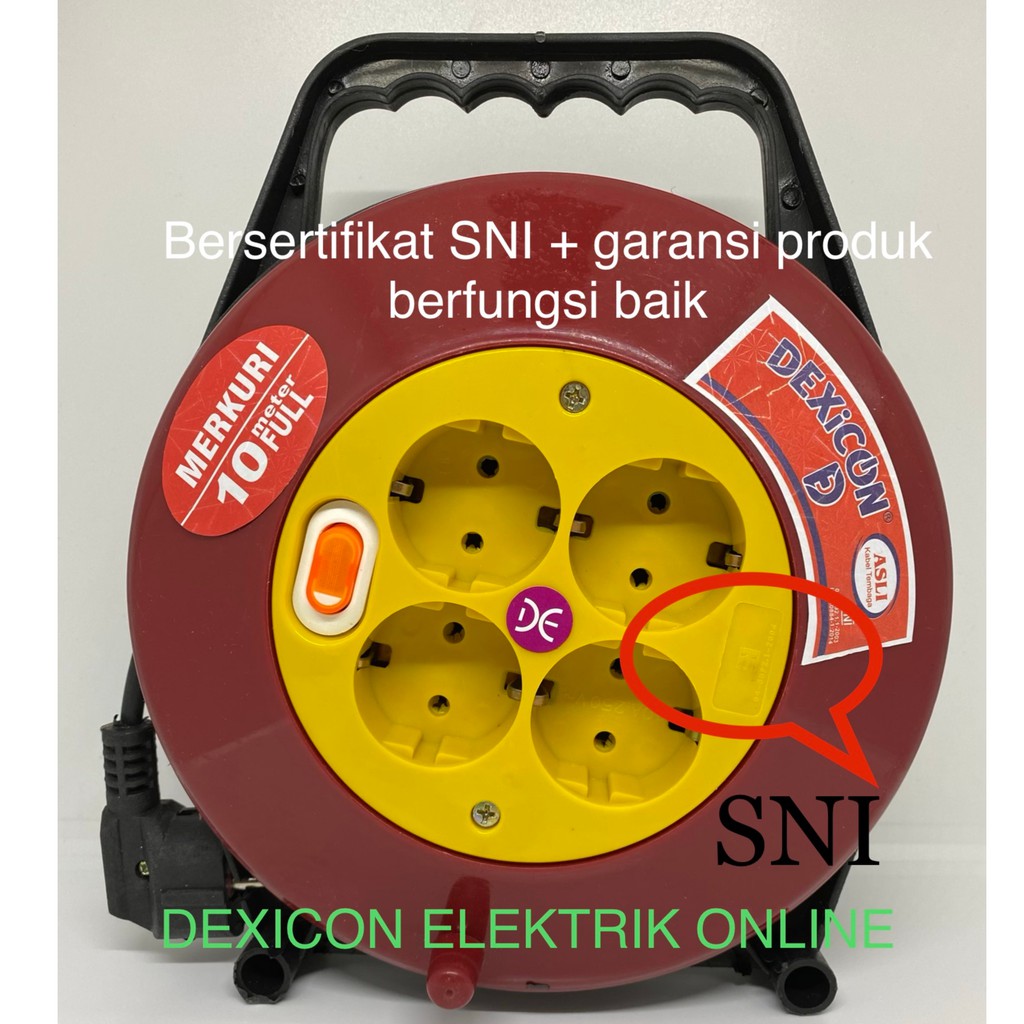 Jual stop kontak/roll kabel merkuri/sambungan colokan listrik/terminal ...