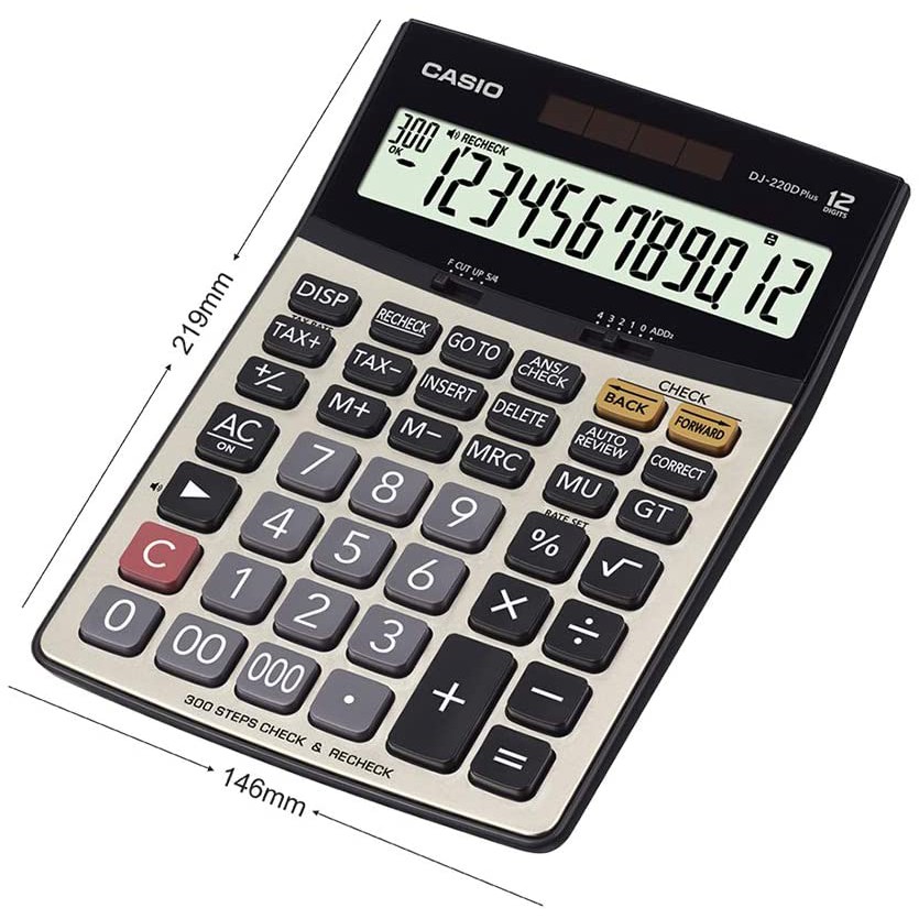CASIO KALKULATOR DJ-220DPLUS - Kalkulator Toko/Dagang - Fungsi Cek - 12 digit (2)