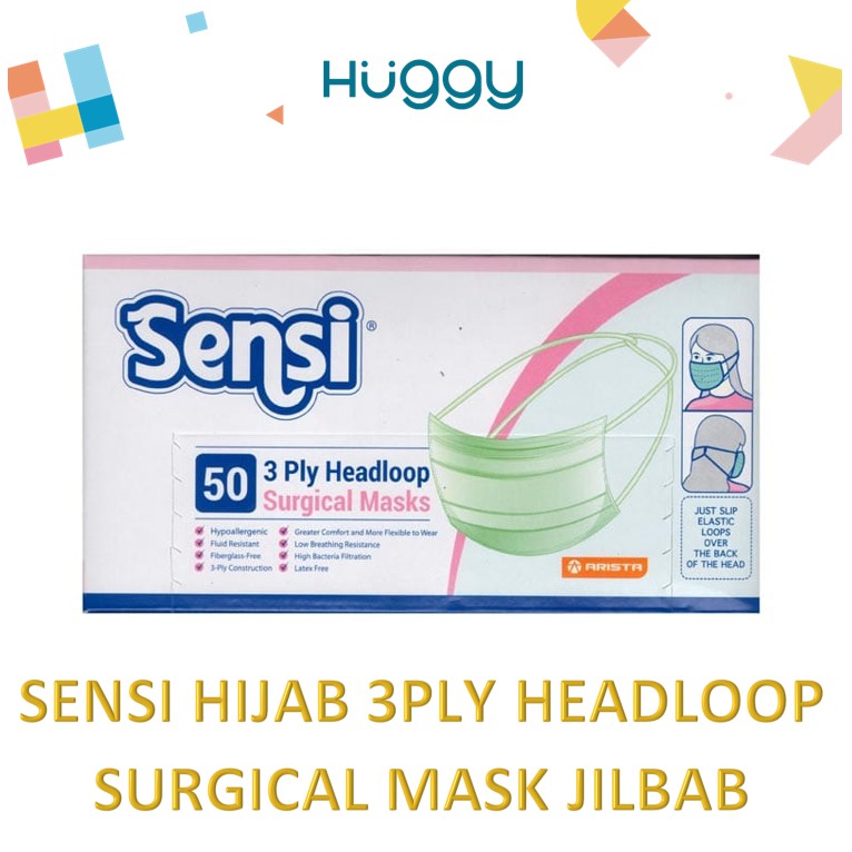Jual Sensi Masker Headloop 3ply HIJAB isi 50 JILBAB HIJAB | Shopee ...