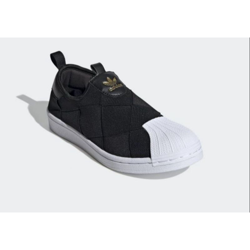 ADIDAS SUPERSTAR SLIP ON SHOES BLACK