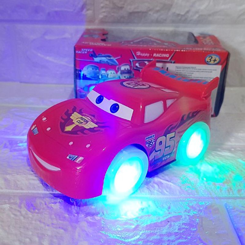 Jual Mainan Mobil Balap Cars McQueen Jalan Bump Go Nyala Lampu Bunyi