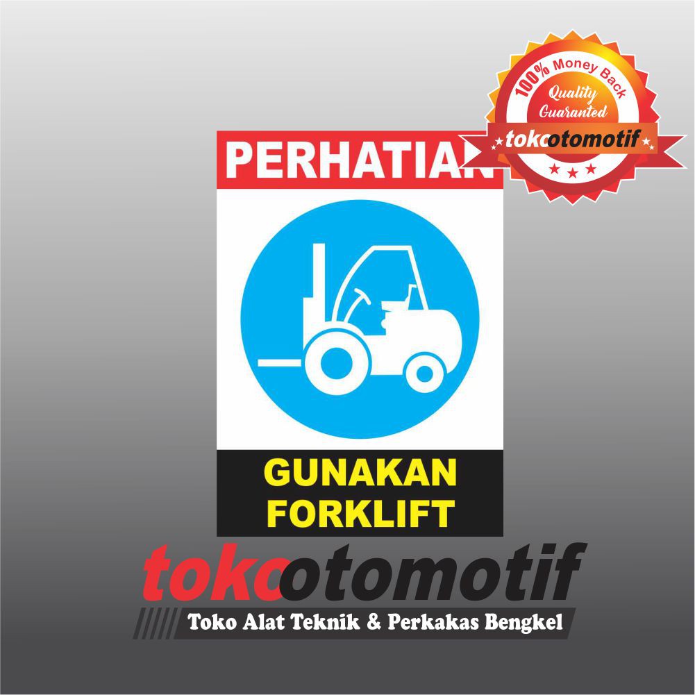 Jual Sticker Safety Sign K3 Gunakan Forklift | Shopee Indonesia