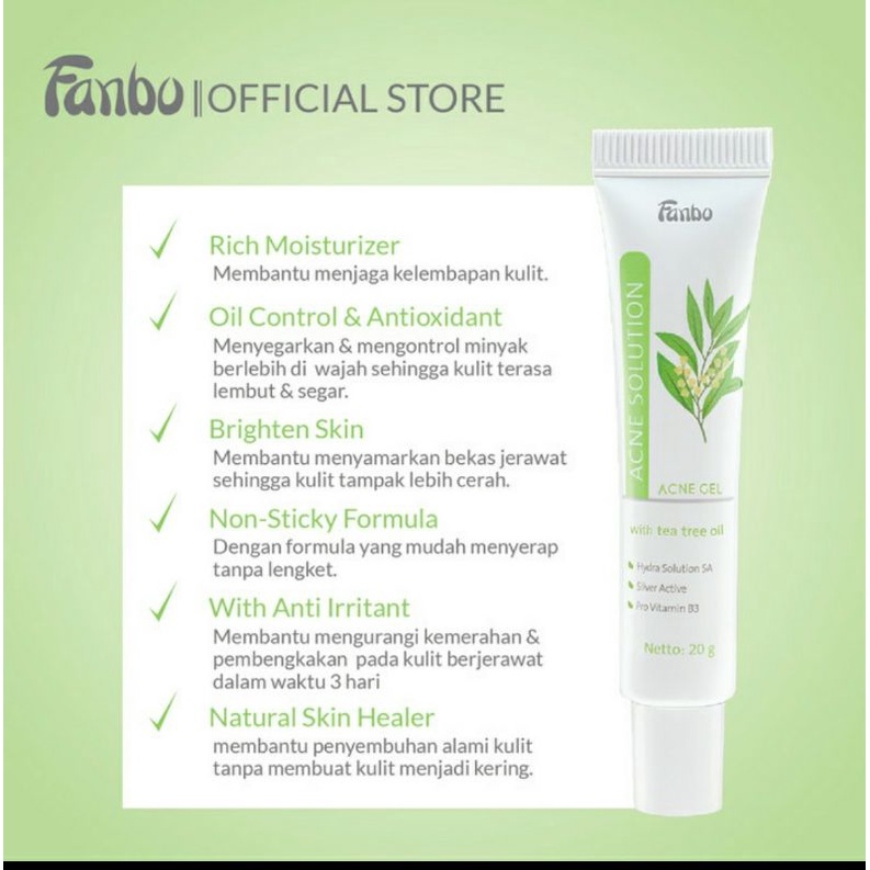 Jual FANBO ACNE SOLUTION GEL | Shopee Indonesia