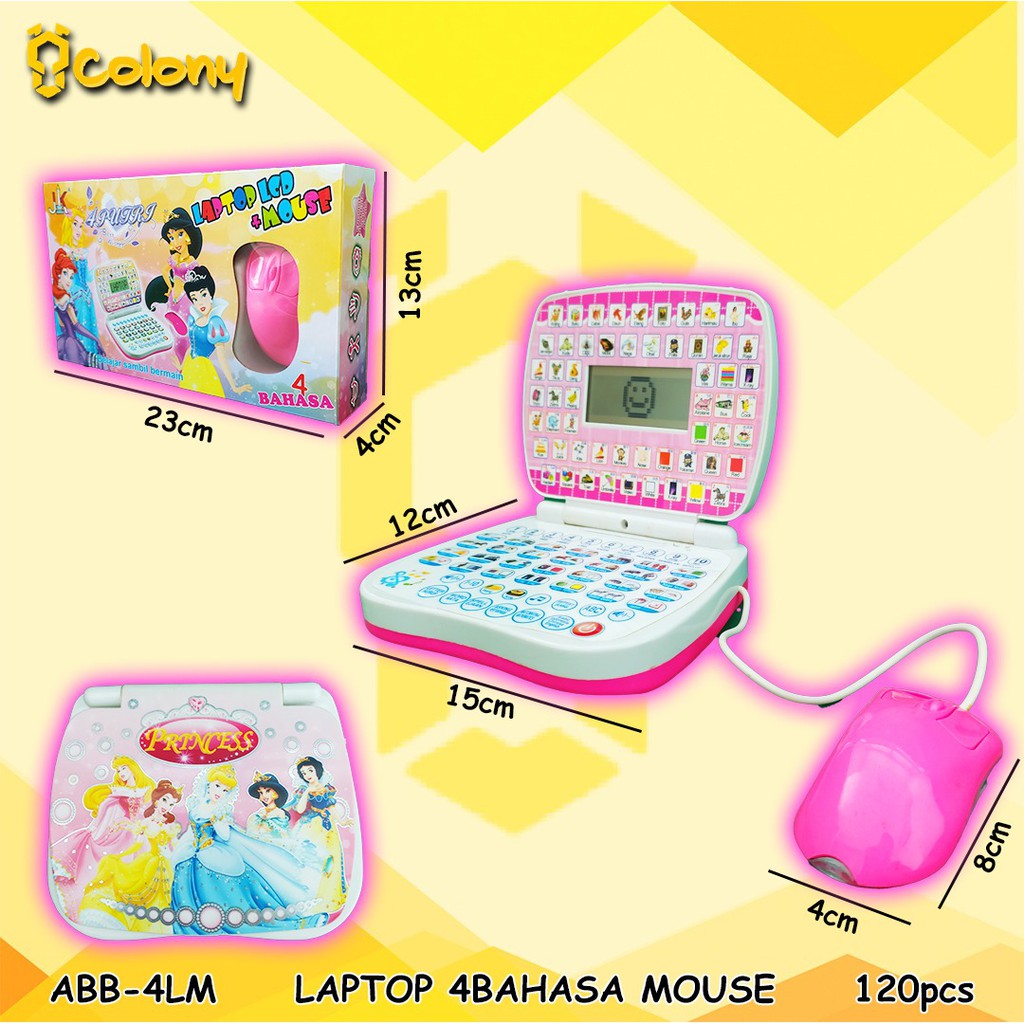 Jual MAINAN LAPTOP MINI KARAKTER 4 BAHASA + MOUSE NO.ABB-4LM | Shopee ...