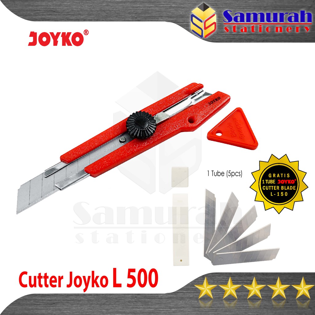 Jual Cutter Besar Joyko L 500 Bonus Isi Cutter Pisau Potong Kertas L 500 Cutter Safety 