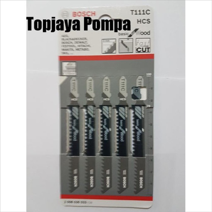 Jual Mata Jigsaw / Mata Gergaji Kayu BOSCH T111C isi 5pc Shopee Indonesia
