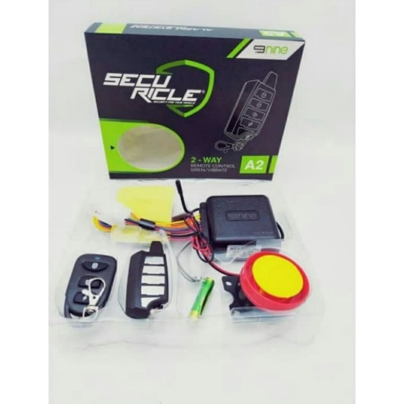 Jual alarm motor getar A2 9 luminos secu ricle waterproof remote ...