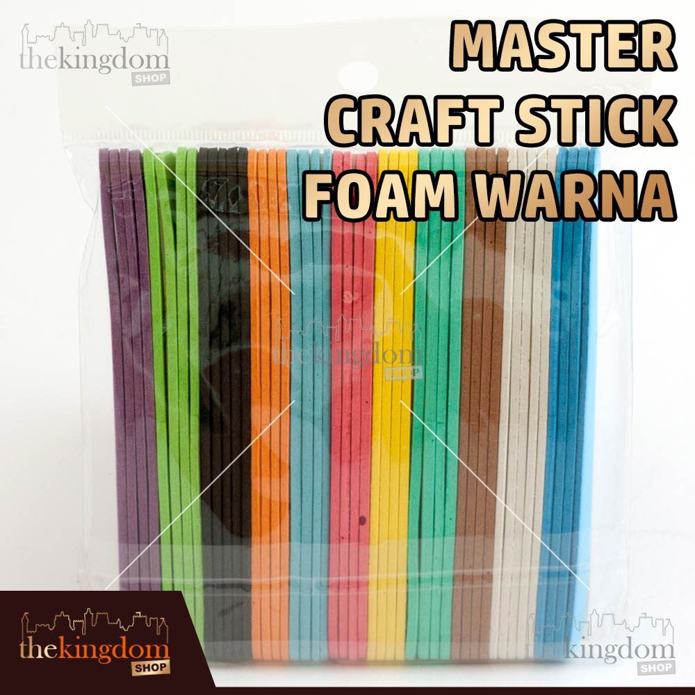 Jual Master Craft Stick Foam Warna 2mm / Stik Es Krim Shopee Indonesia