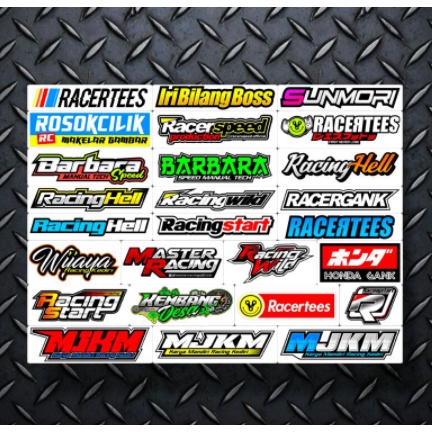 Jual Discount !! Stiker Racing / Stiker Motor / Sponsor - Isi 27, 29 ...