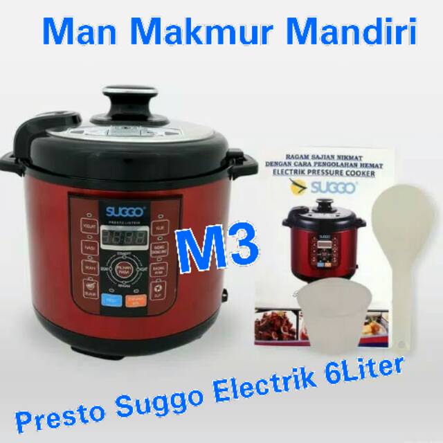 SUGGO Electric Pressure Cooker 6Liter Panci Presto Listrik