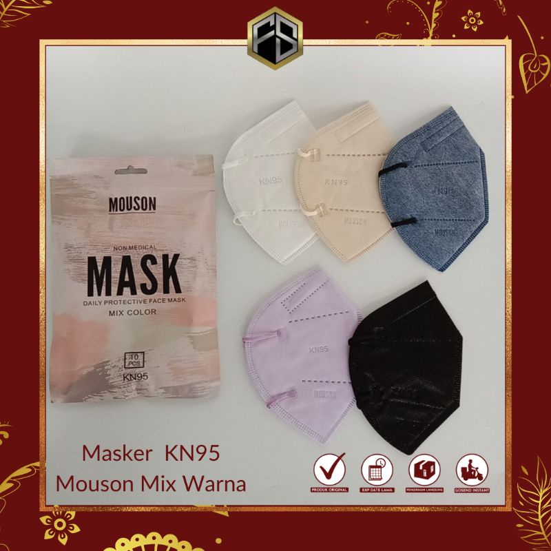 Jual Masker Mouson KN95 5Ply Earloop Mix Color NEW Korea Design ...