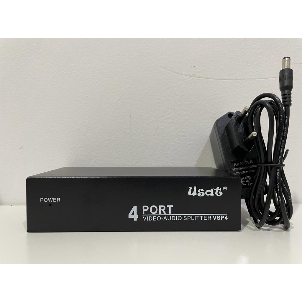 Jual 4 Load Video Audio AMP Splitter 104 AV Splitter 4 Port | Shopee