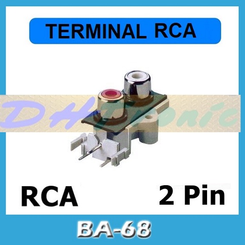 Jual Socket RCA 2 Pin 2 Lubang Soket 2RCA Terminal Box Speaker Audio ...