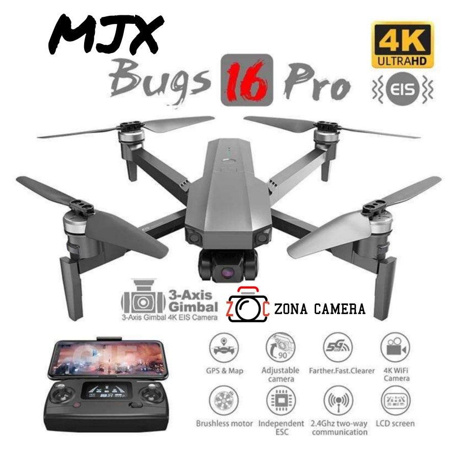 Jual MJX RC Bugs 16 Drone GPS 4K WiFi Camera Eis 5G 3axis Gimbal Kamera ...