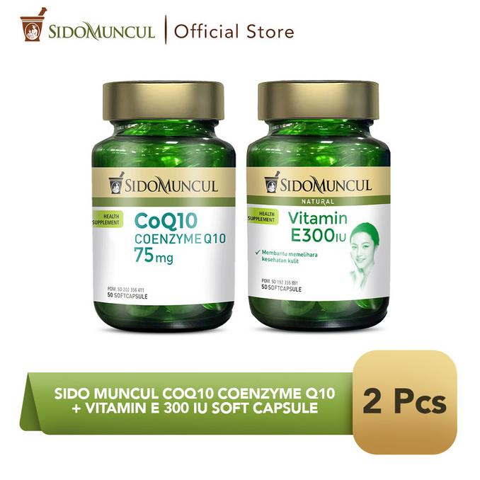 Jual Sido Muncul CoQ10 Coenzyme Q10 + Vitamin E 300 IU Soft Capsule Lc
