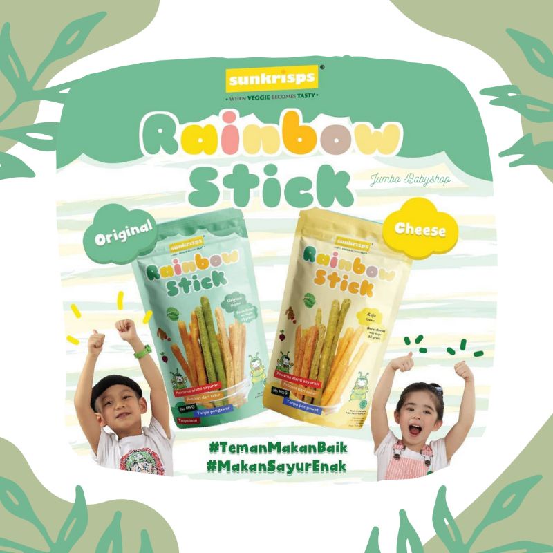Jual SNACK RAINBOW STICK SUNKRISPS RASA ORIGINAL DAN KEJU 50 gr MAKANAN ...