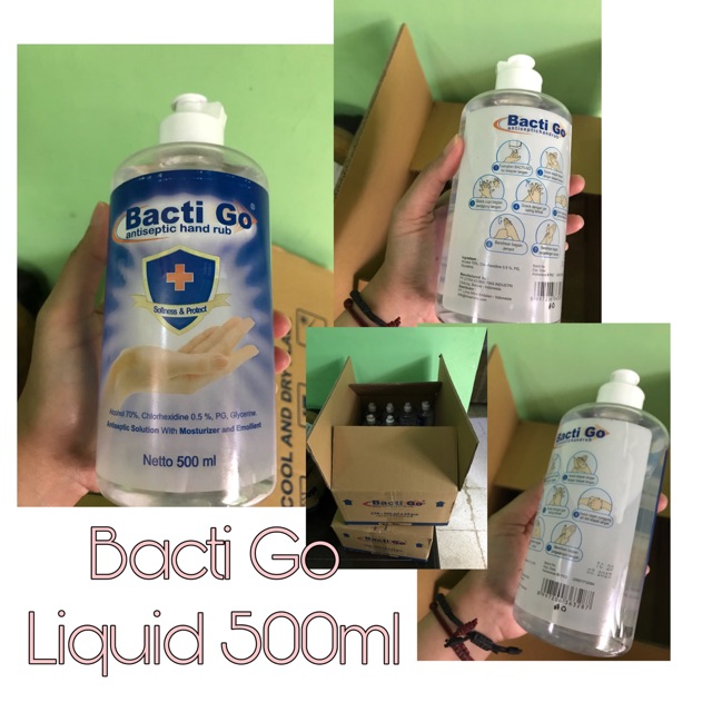 Jual BACTI GO LIQUID 500ml HAND SANITIZER (handRub) | Shopee Indonesia