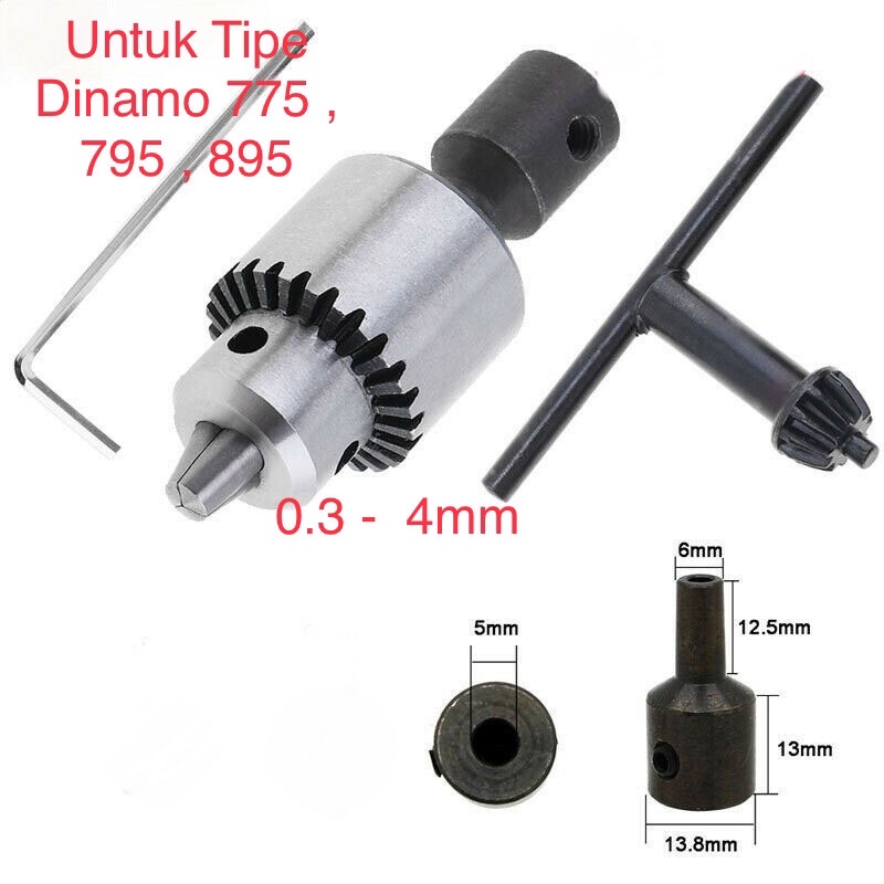 Jual Kepala Bor Chuck Motor 775 795 895 JTO shaft 5mm Shopee Indonesia