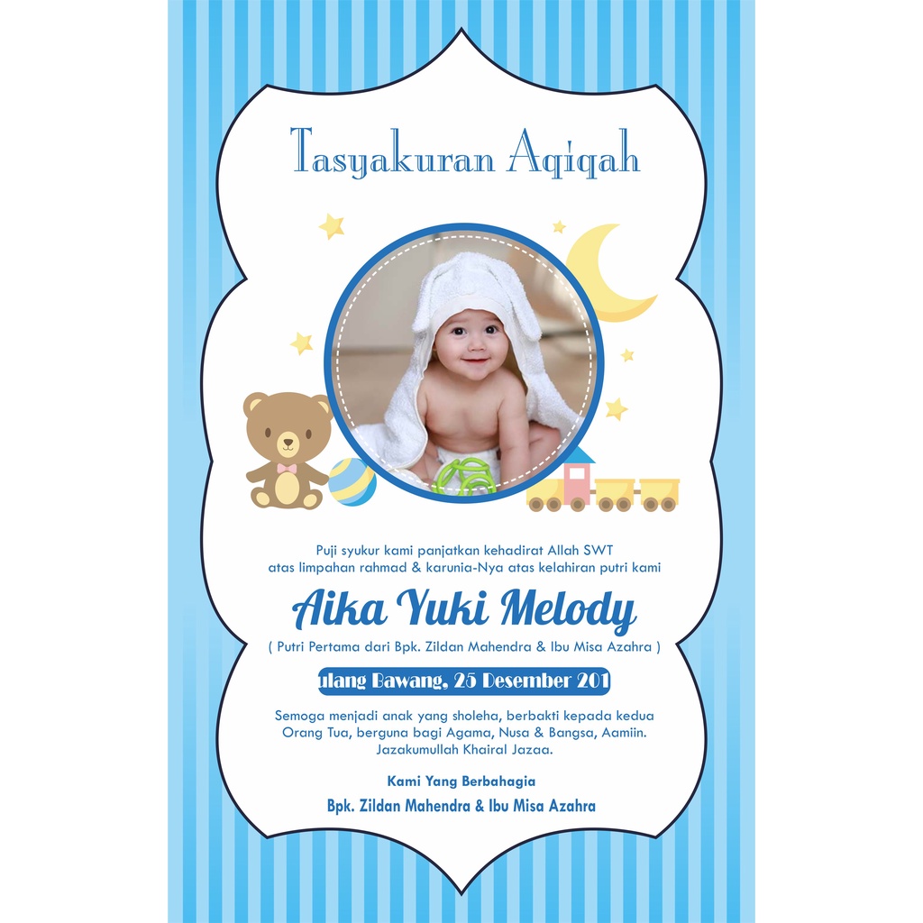 Jual STIKER AQIQAH BAYI CUSTOM, LABEL SYUKURAN AQIQAH ANAK | Shopee ...